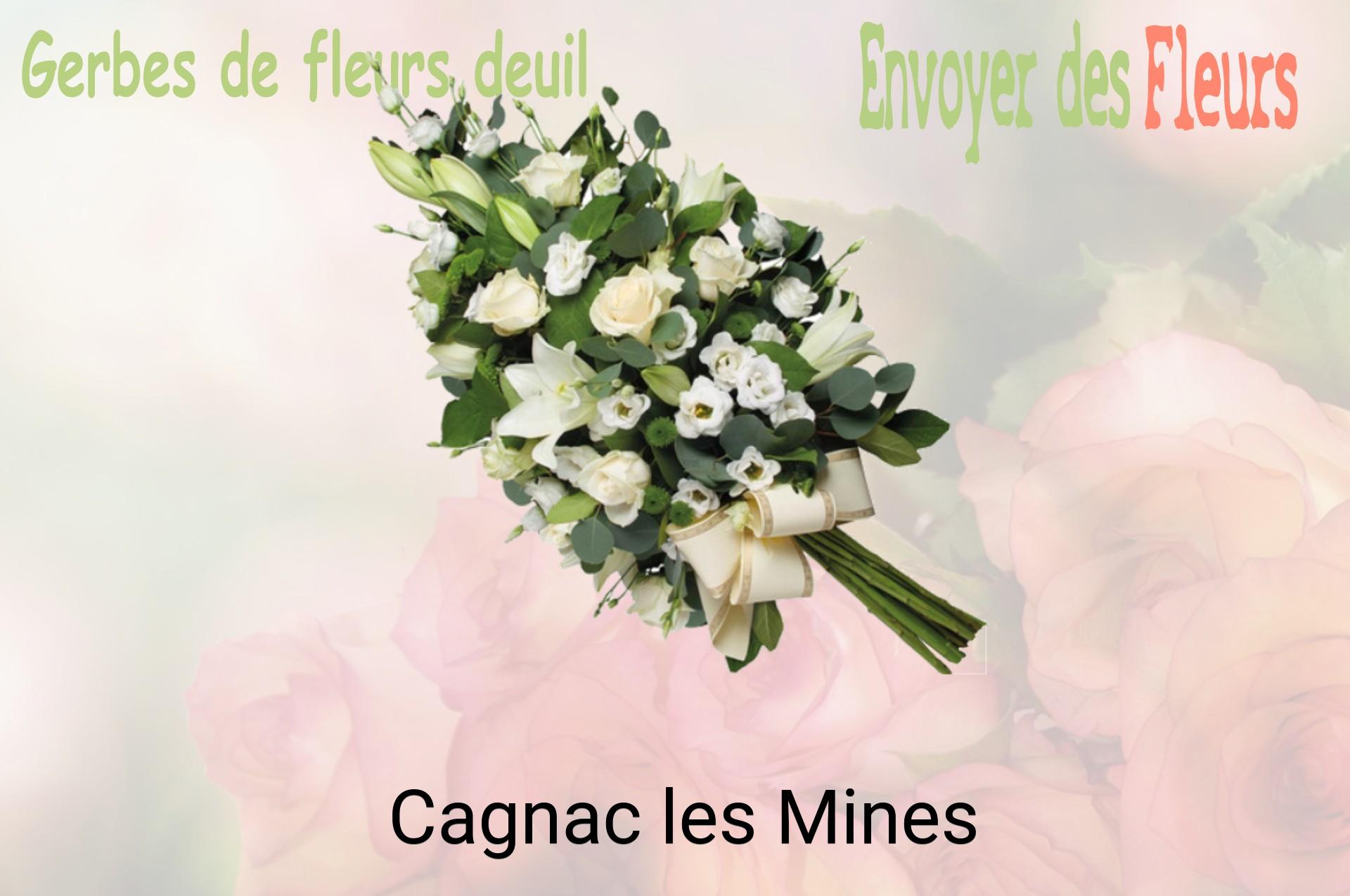 Gerbe de fleurs de deuil livrée à Cagnac-les-Mines
